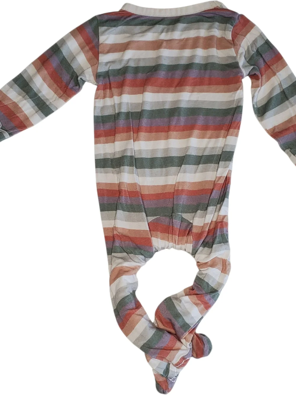 Lemon & Loom One-piece Sleeper Footie Striped Baby 3-6 Months